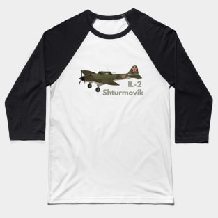 Il-2 Shturmovik WW2 Soviet Aircraft Baseball T-Shirt
